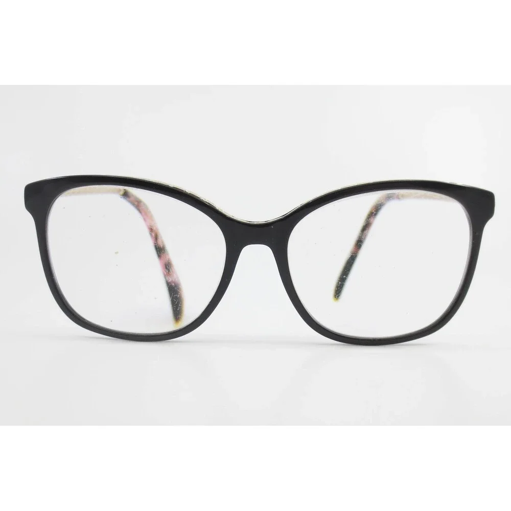 Chelsea Morgan CM-202221 Black Cat Eye Eyeglass Frames Gold Pink Tortoise